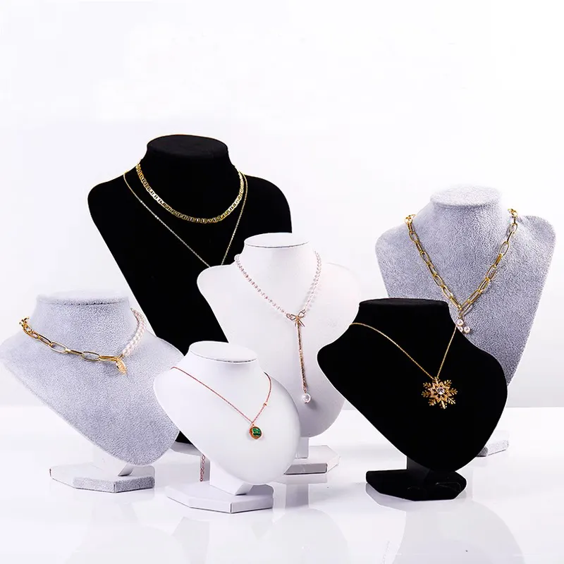 Velvet necklace display
